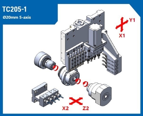 5 Tecnología de Ejes TC205 Torno CNC de tipo suizo con servicio postventa