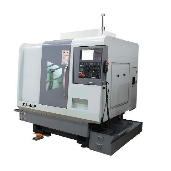 Tipo de banda de cama inclinada Máquina de girar torno CNC FANUC Sj-46p
